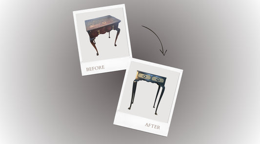 Stunning Transformation: Before and After Picture Reveals Remarkable Queen Anne entry table transformation