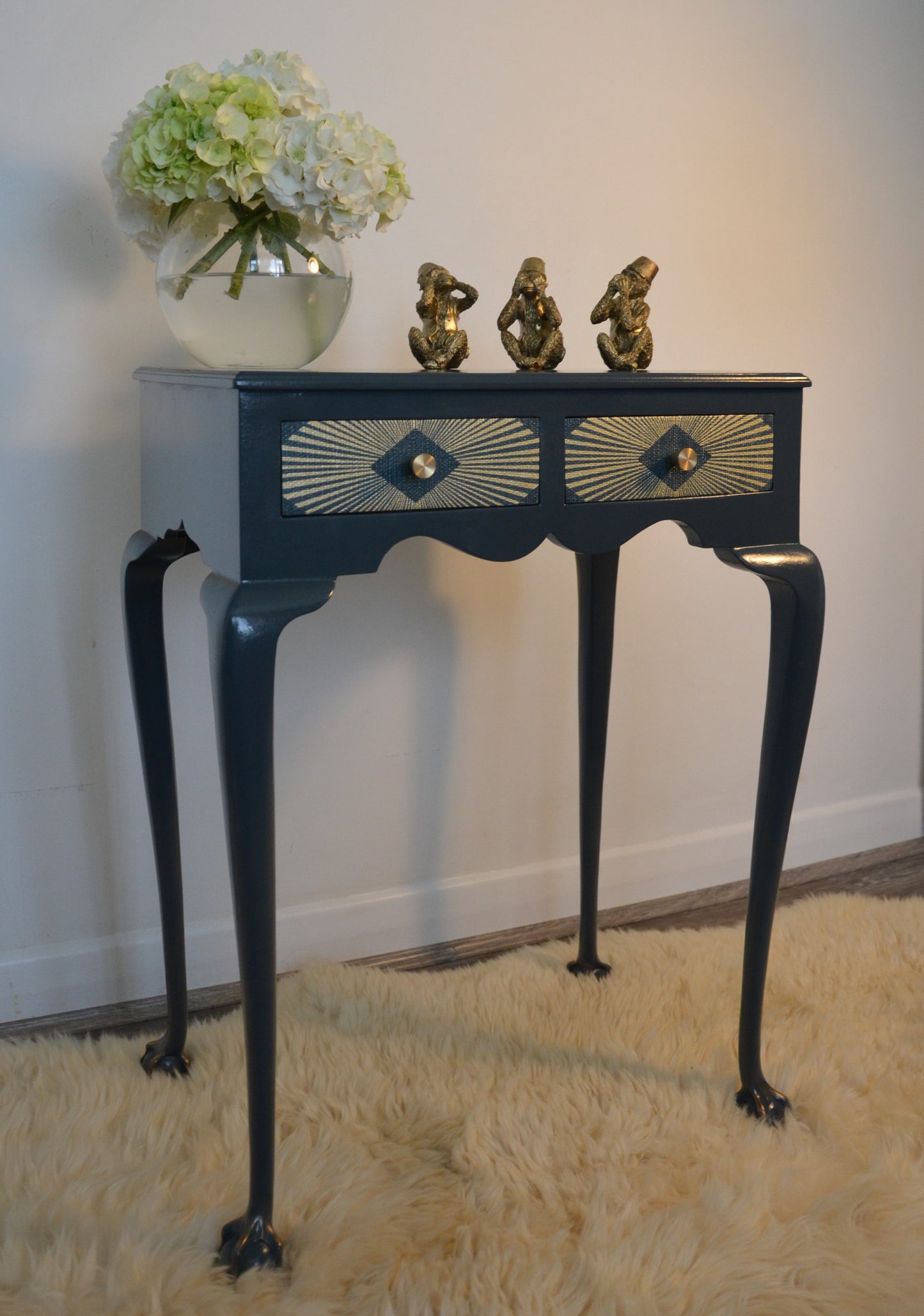 Timeless Elegance: Queen Anne-Style Unit with Exquisite Ball and Claw Feet - Restyled for Modern Living