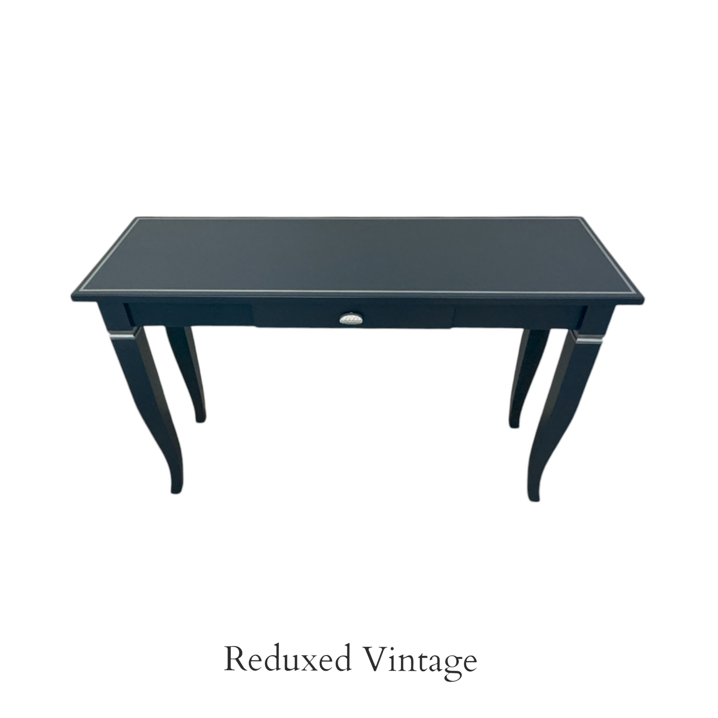 console table with drawer, large, blue