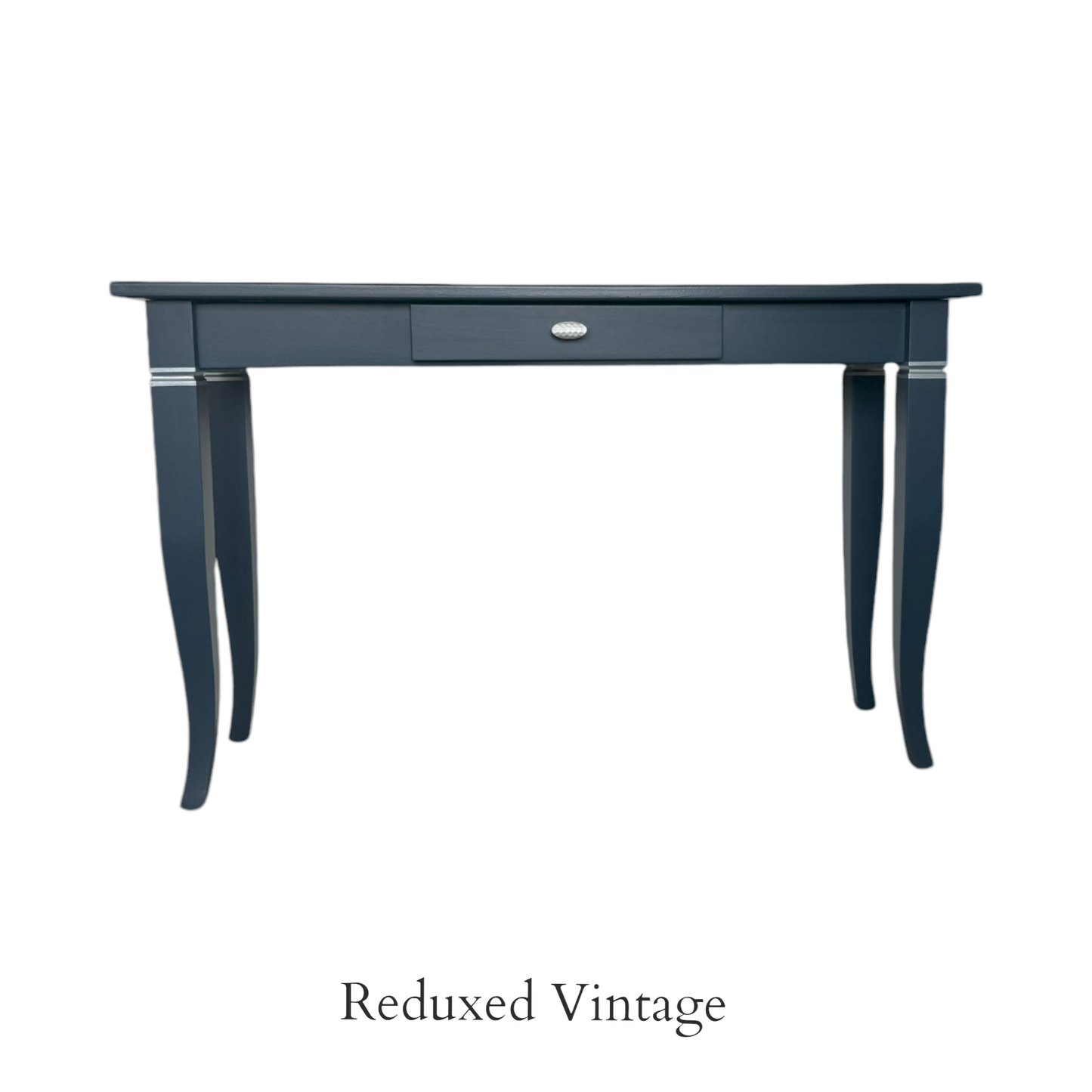 console table with drawer, large, blue